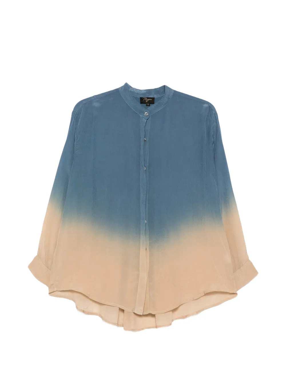 RAGA buttoned band-collar shirt - Blu