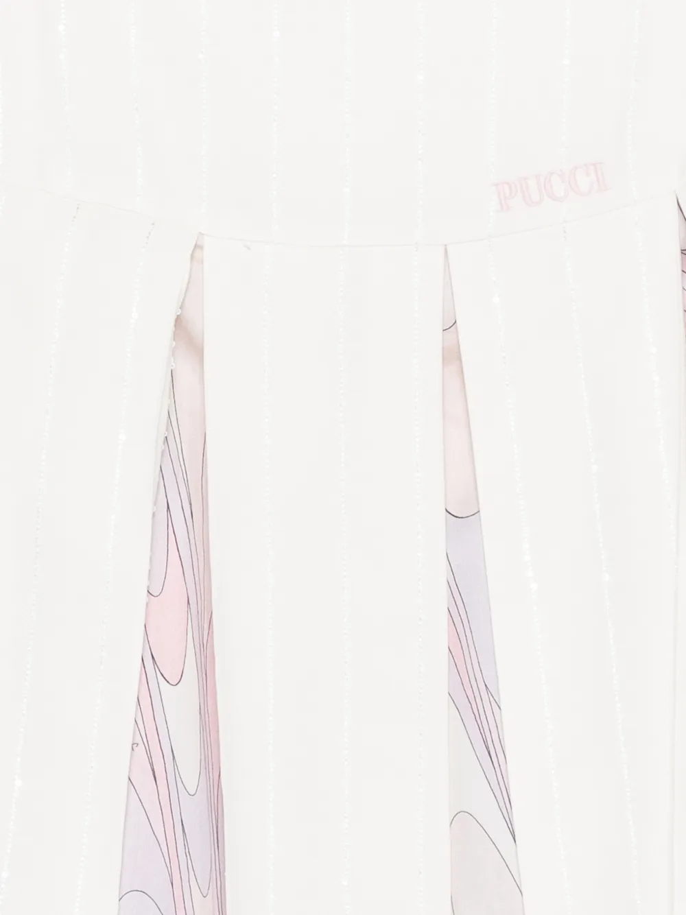 PUCCI Junior Jurk verfraaid met pailletten Wit