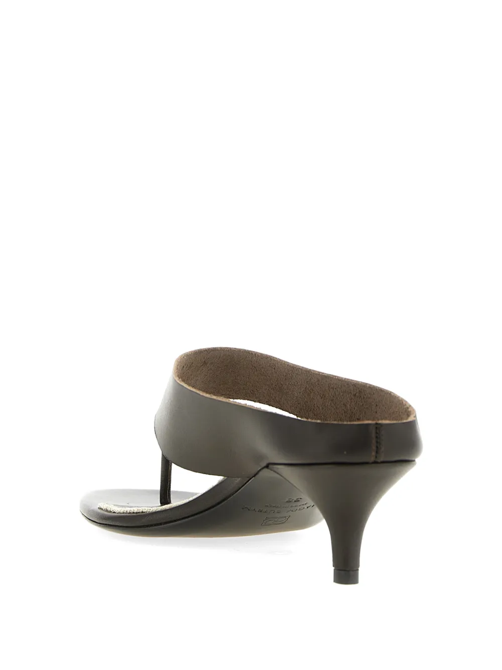 Magda Butrym Leren sandalen met gewelfd stiksel Bruin