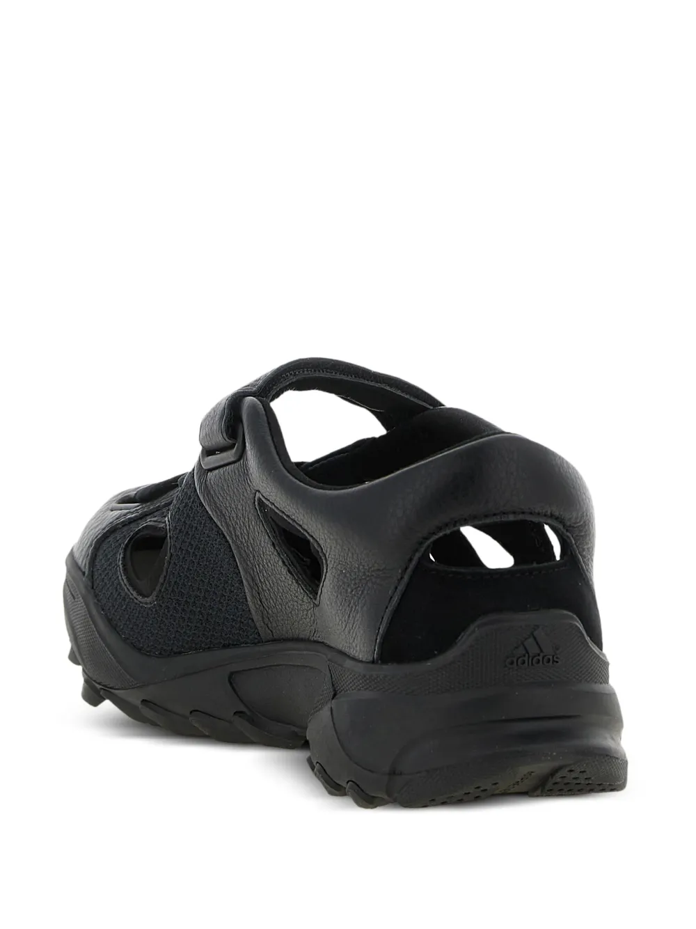 Y-3 hammered-leather trainers Zwart