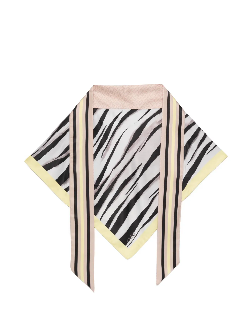 LIU JO zebra-print scarf - Grigio