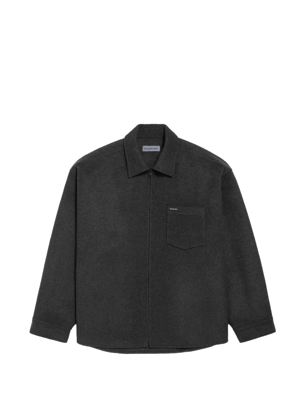 Balenciaga pocket zip coat - Grigio