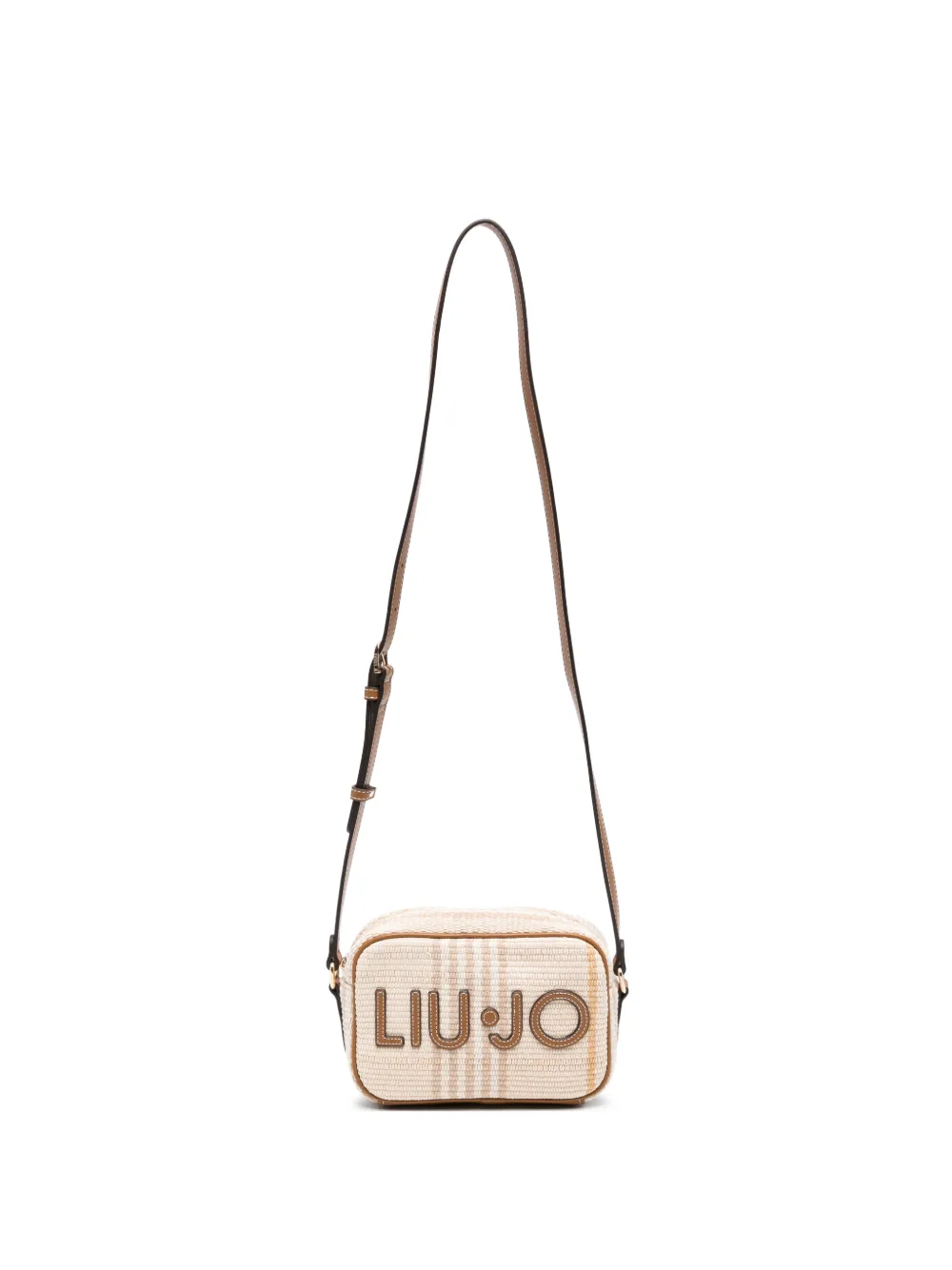 LIU JO logo-appliqué crossbody bag - Nude
