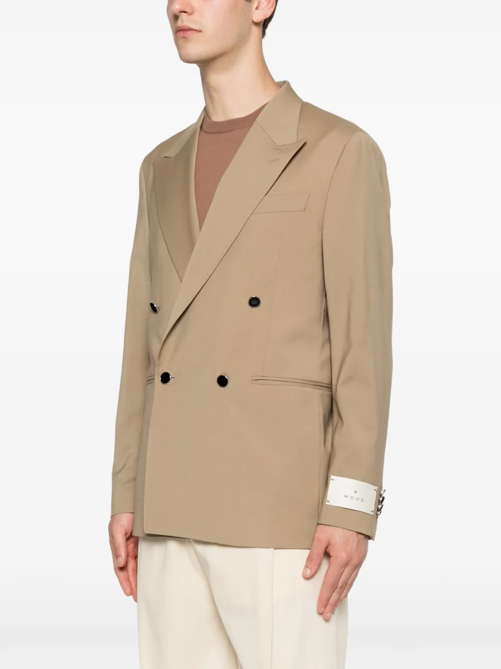 Manuel Ritz Blazer met dubbele rij knopen Beige