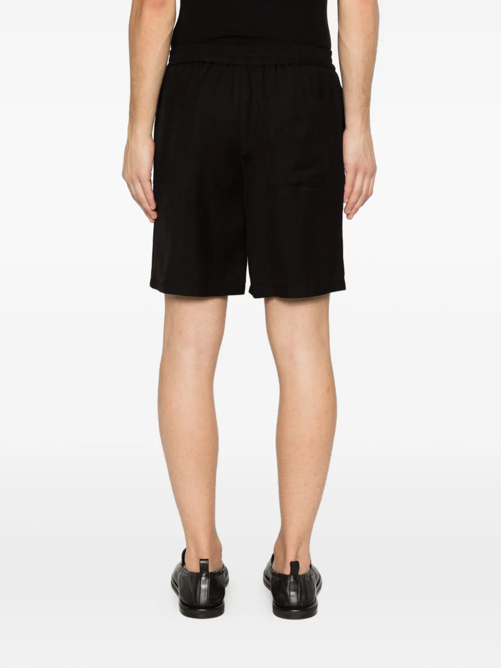 AMI Paris Shorts met elastische taille Zwart
