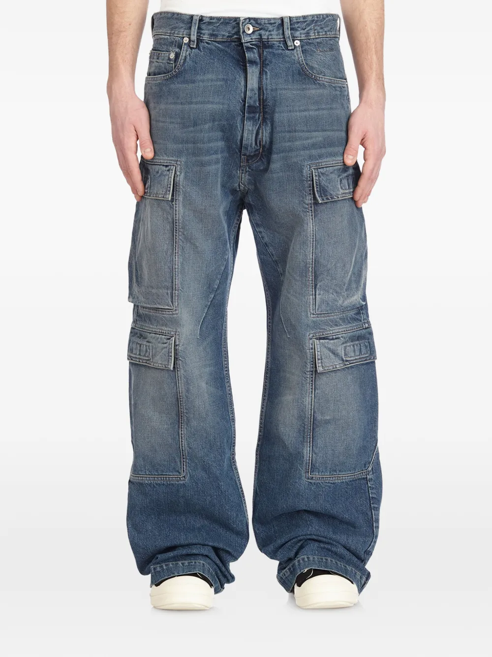 Rick Owens DRKSHDW cargo double jeans - Blu