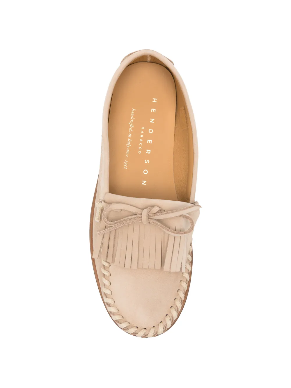 Henderson Baracco Tassia fringed loafers Beige