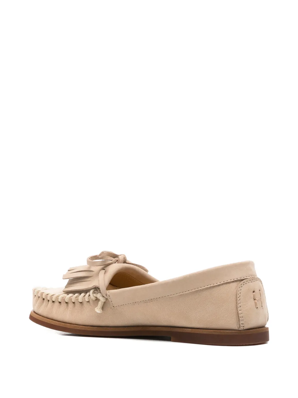 Henderson Baracco Tassia fringed loafers Beige