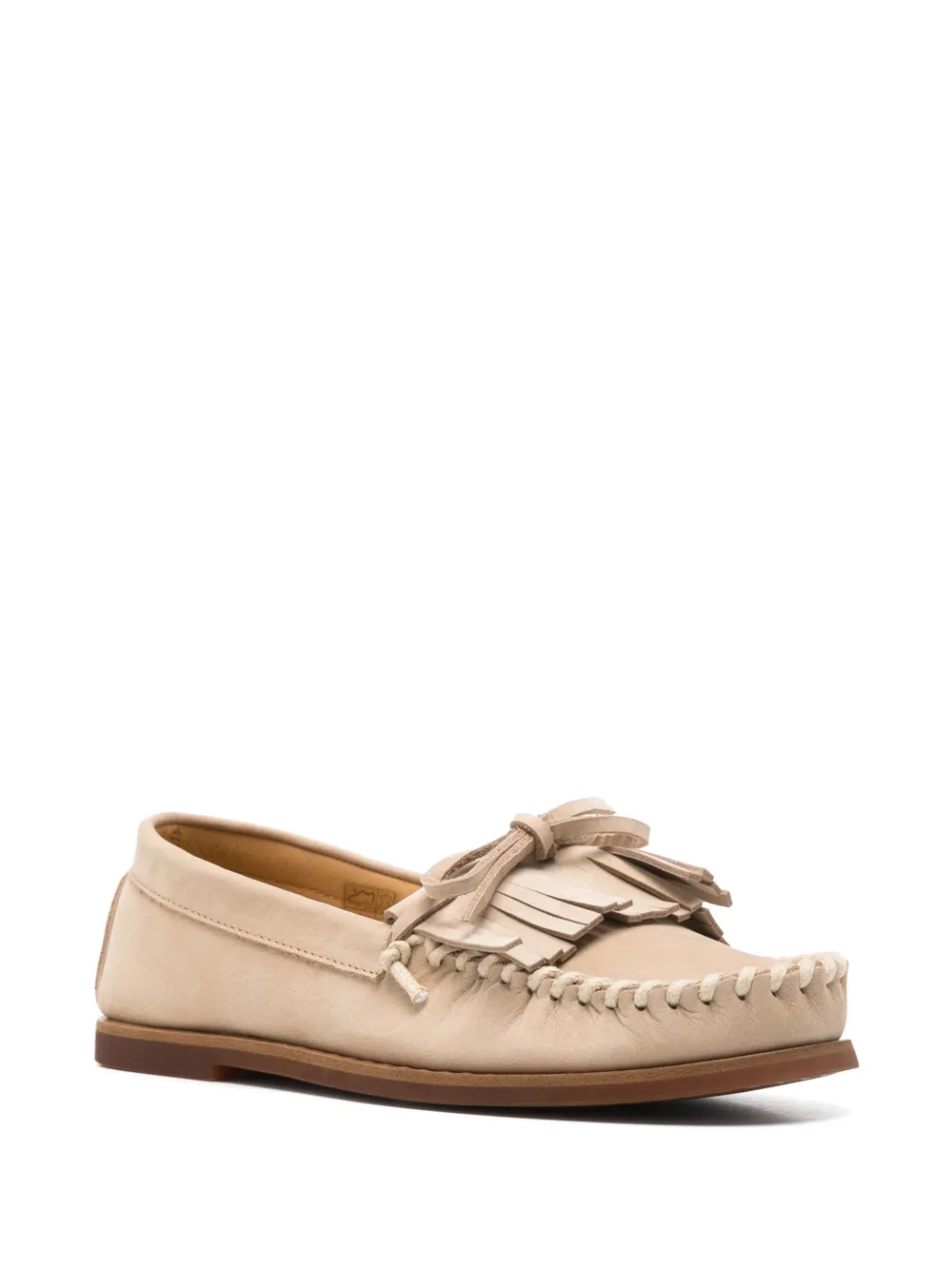 Henderson Baracco Tassia fringed loafers Beige
