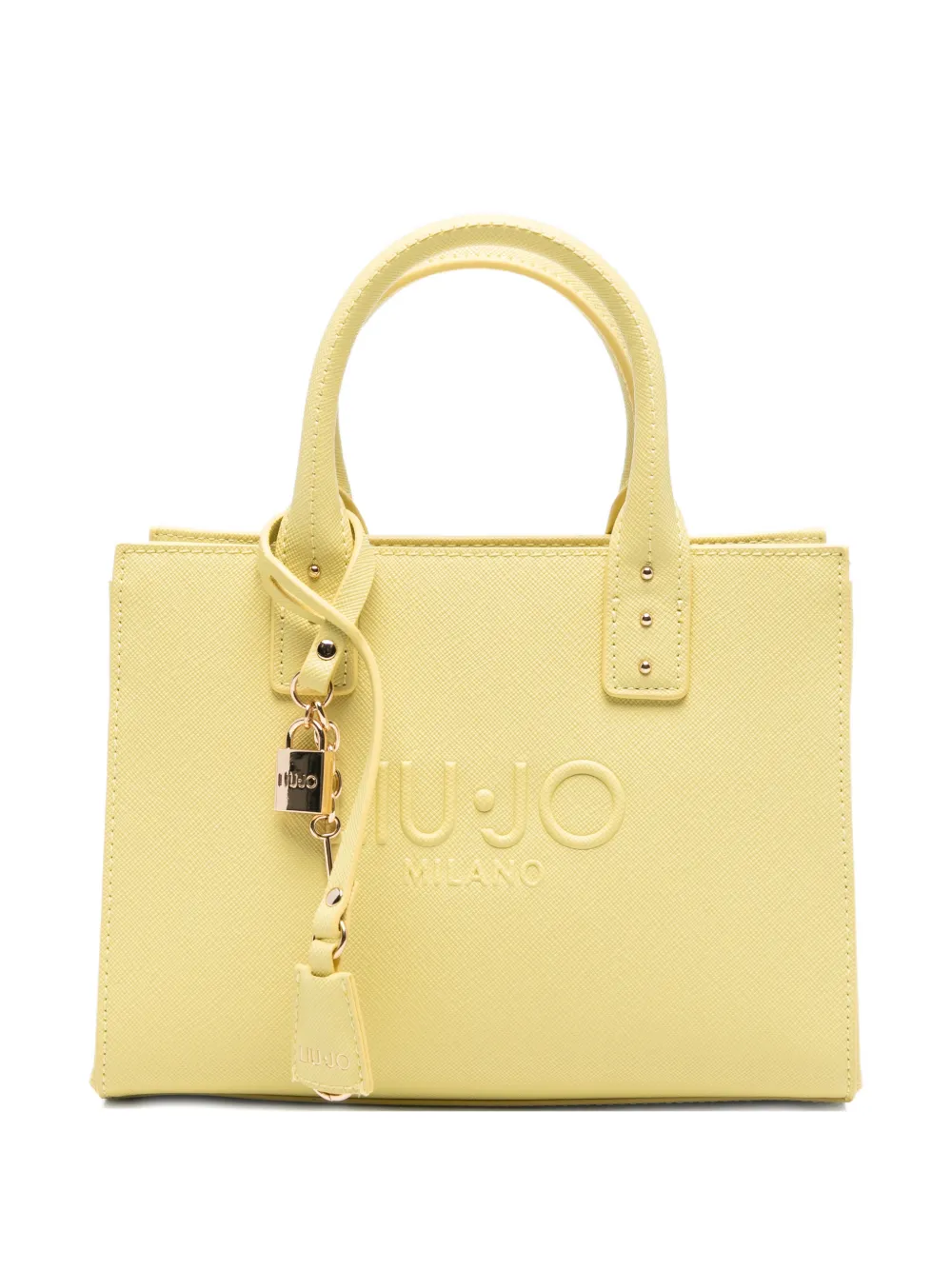 LIU JO small logo-embossed tote bag - Giallo