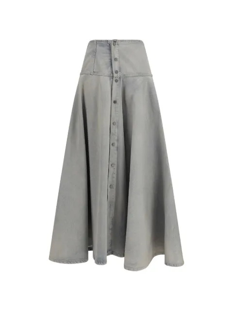 Haikure button A-line skirt