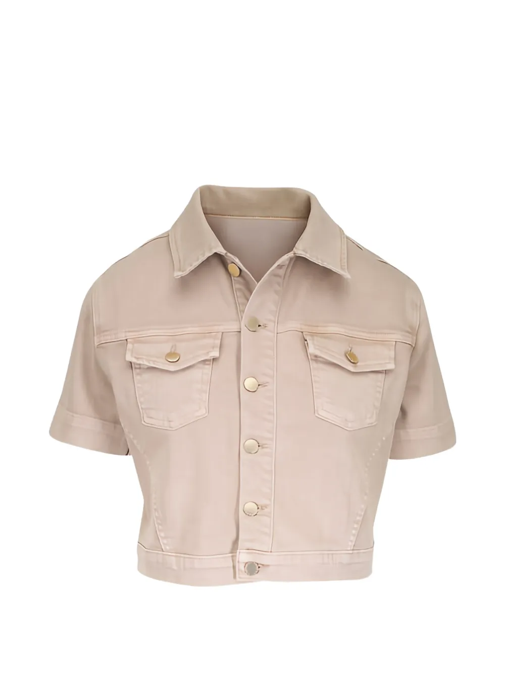 L'Agence Kristie cropped overshirt - Toni neutri