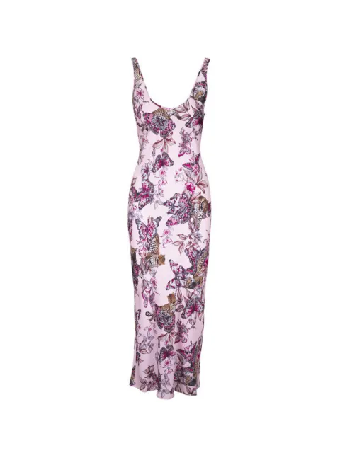 L'Agence Akiya butterfly-print midi dress