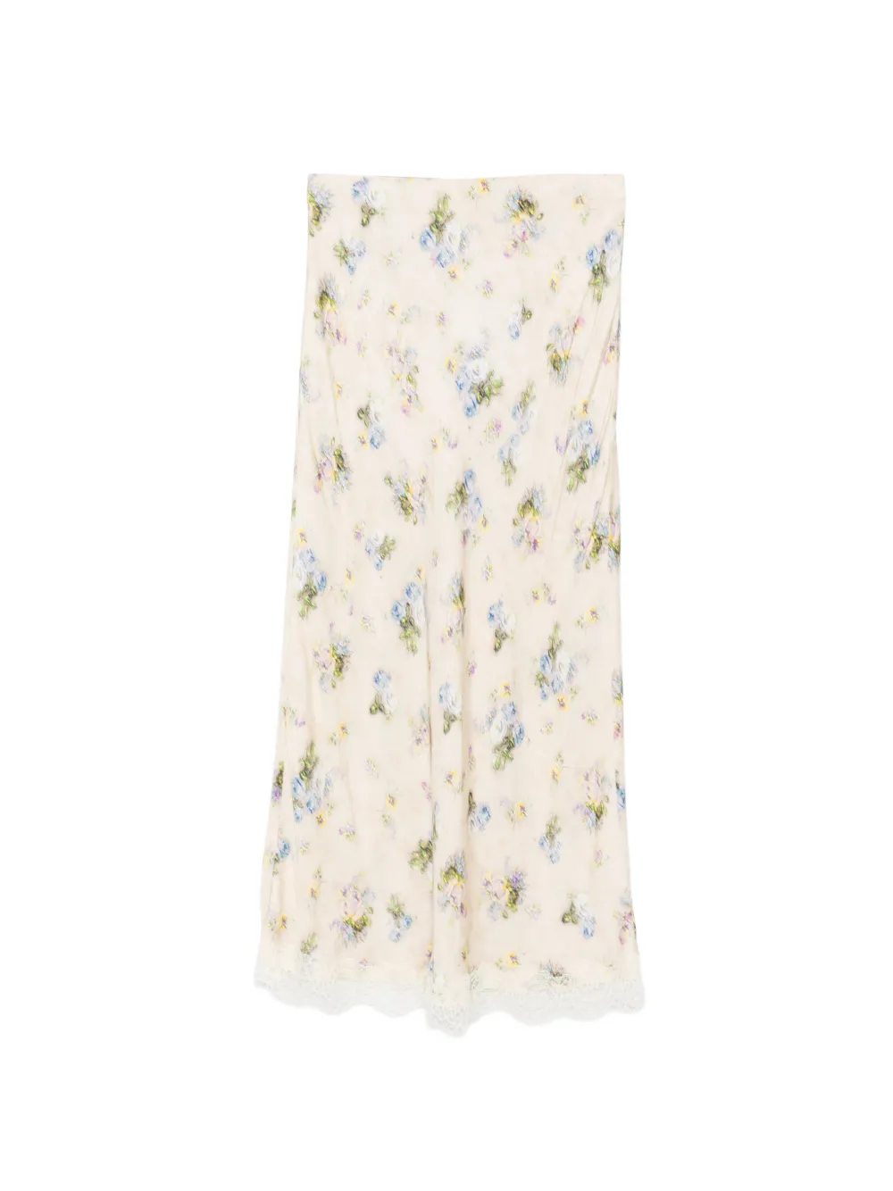 I BLUES floral-pattern midi skirt - Toni neutri