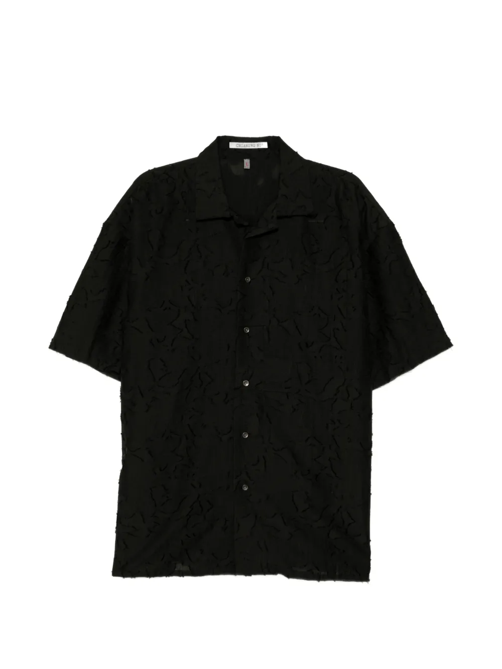 CHIAHUNG SU floral-print hand-woven shirt - Nero