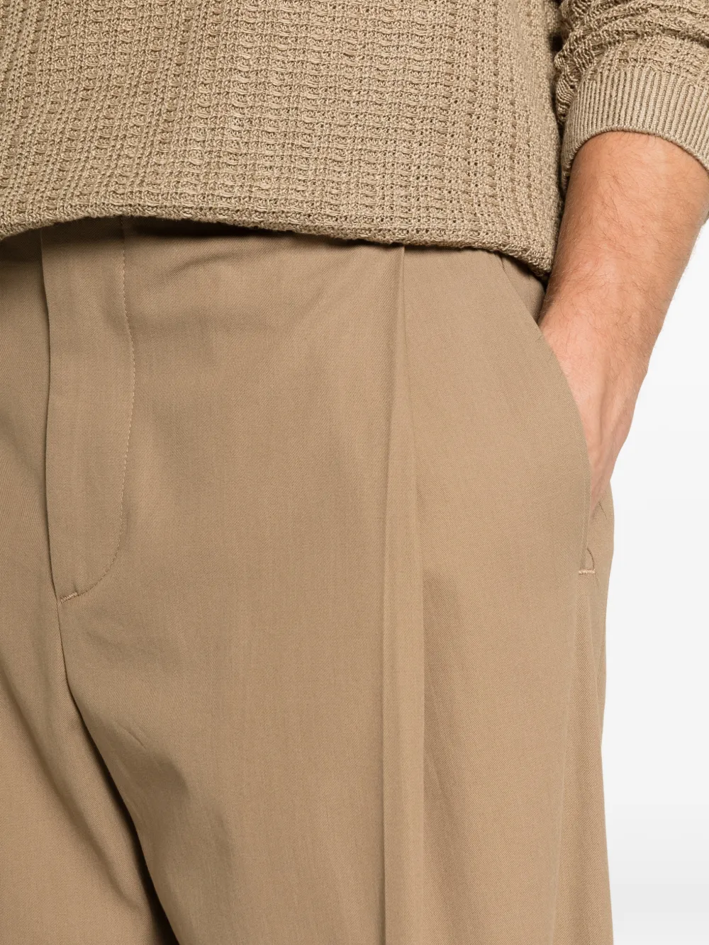 Briglia 1949 Manhattans geplooide broek Beige