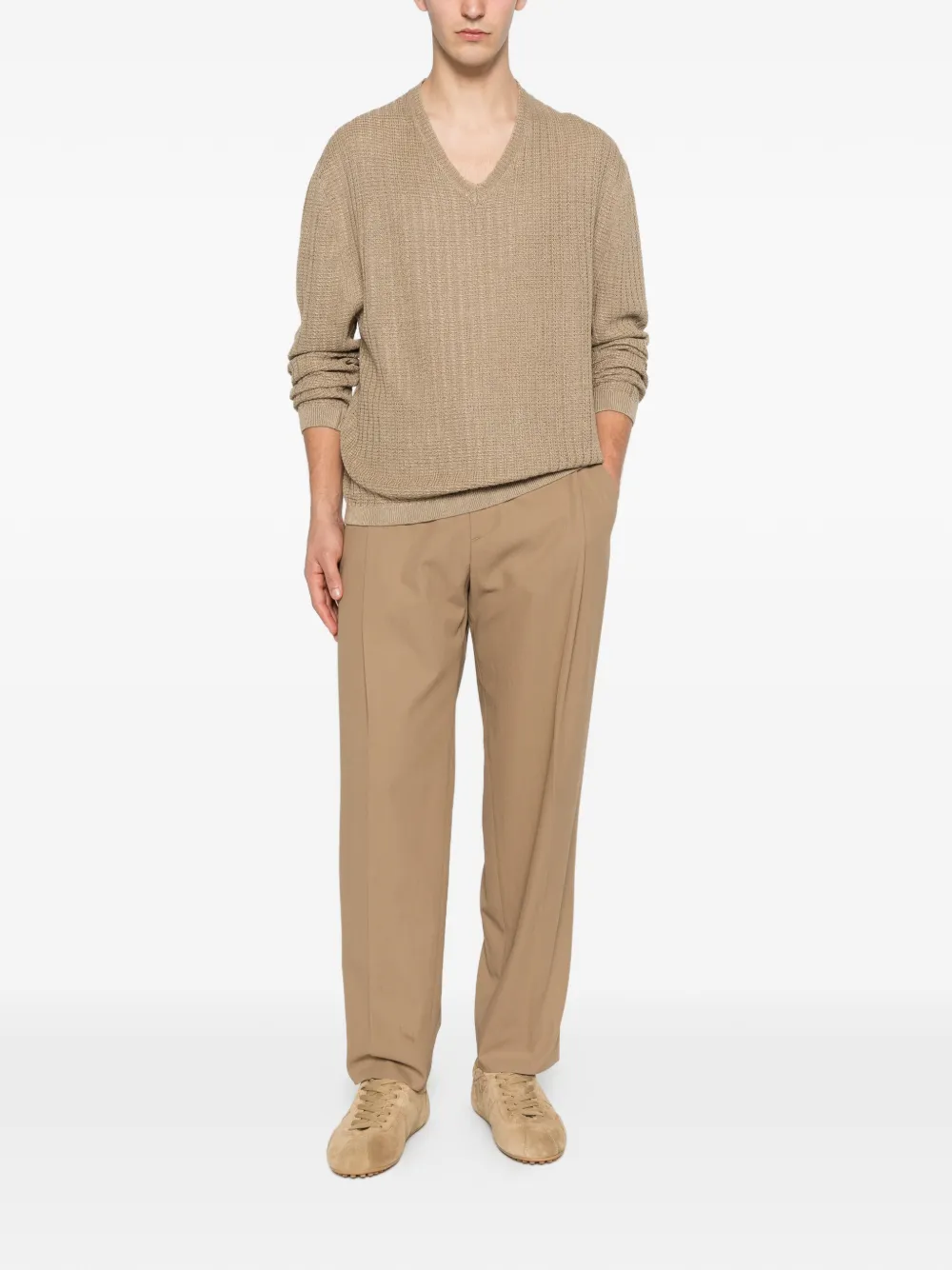 Briglia 1949 Manhattans geplooide broek Beige