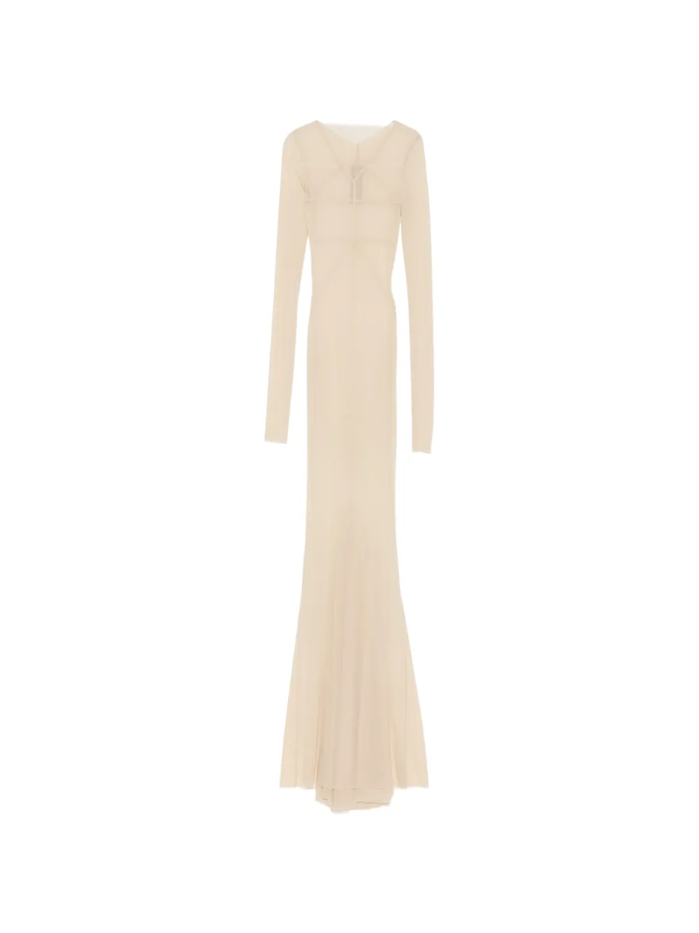 Rick Owens long-sleeve maxi dress - Toni neutri