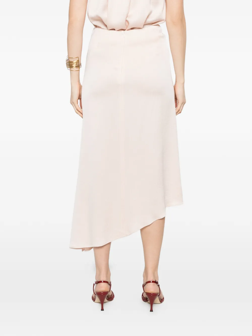 Peserico Midi-rok met asymmetrische afwerking Roze