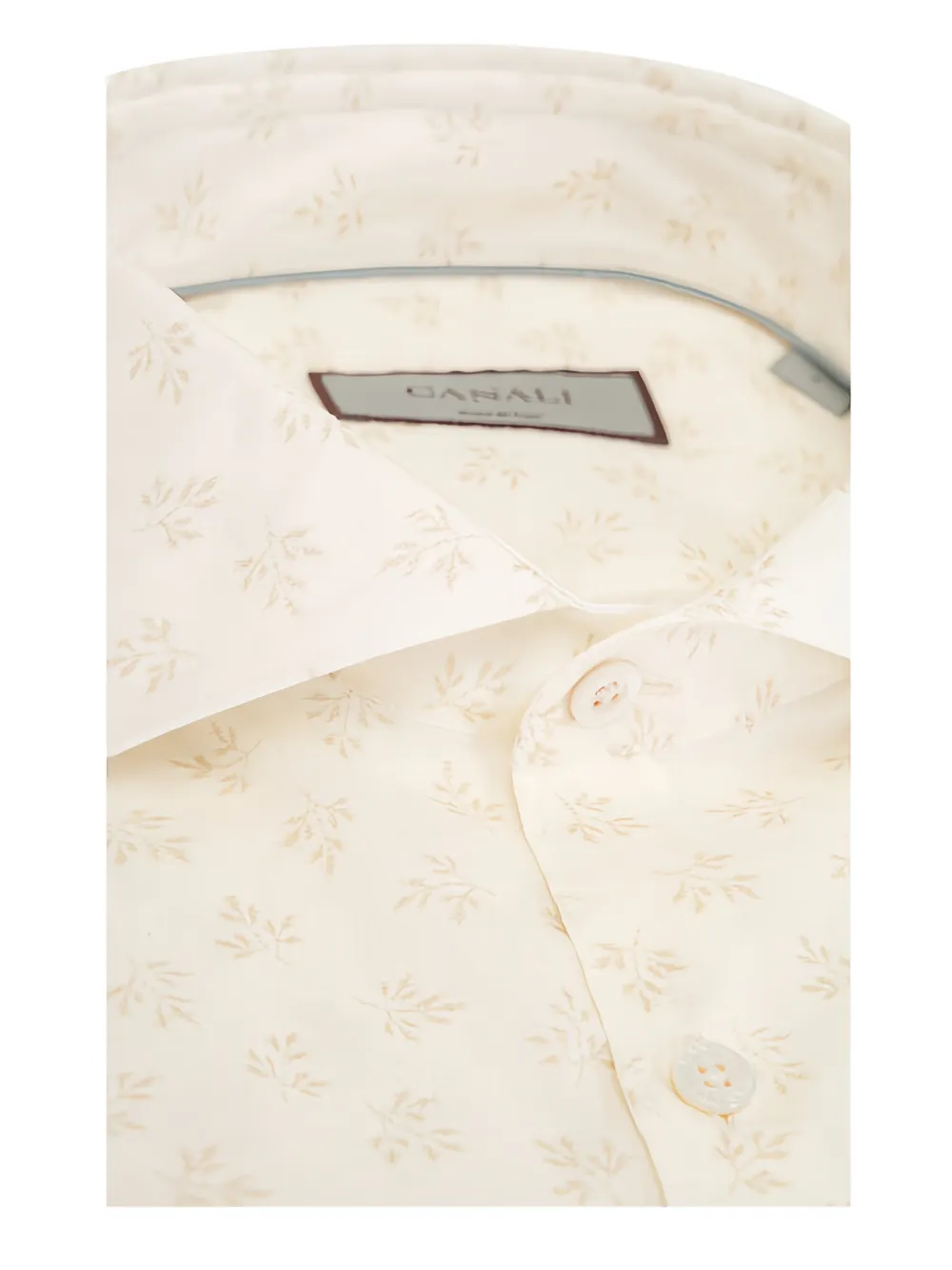  Canali Botanical Print Floral Shirt - Neutrals 