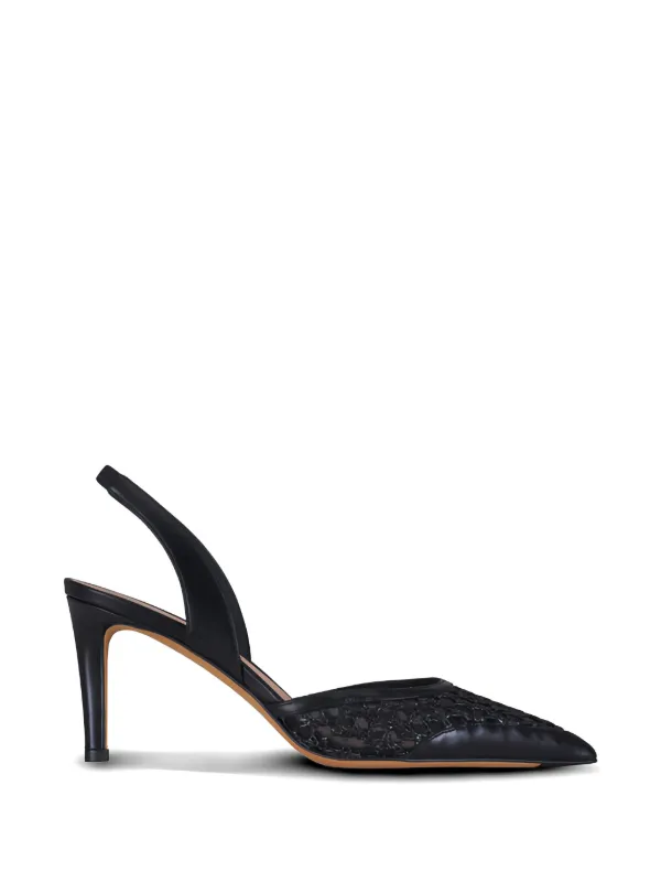 Kiton Court Slingback Pumps in Black