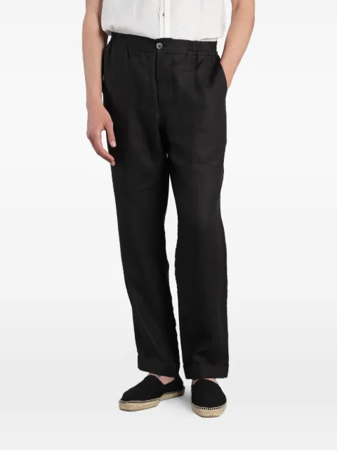 ALPHA STUDIO elasticated-waistband straight-leg trousers