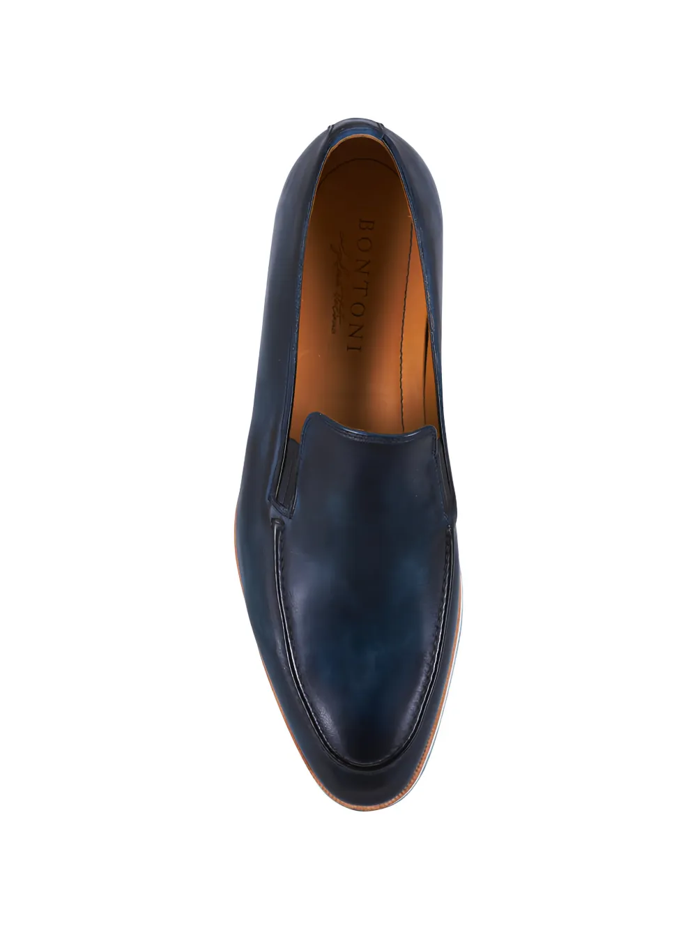 Bontoni calfskin casual loafers Blauw