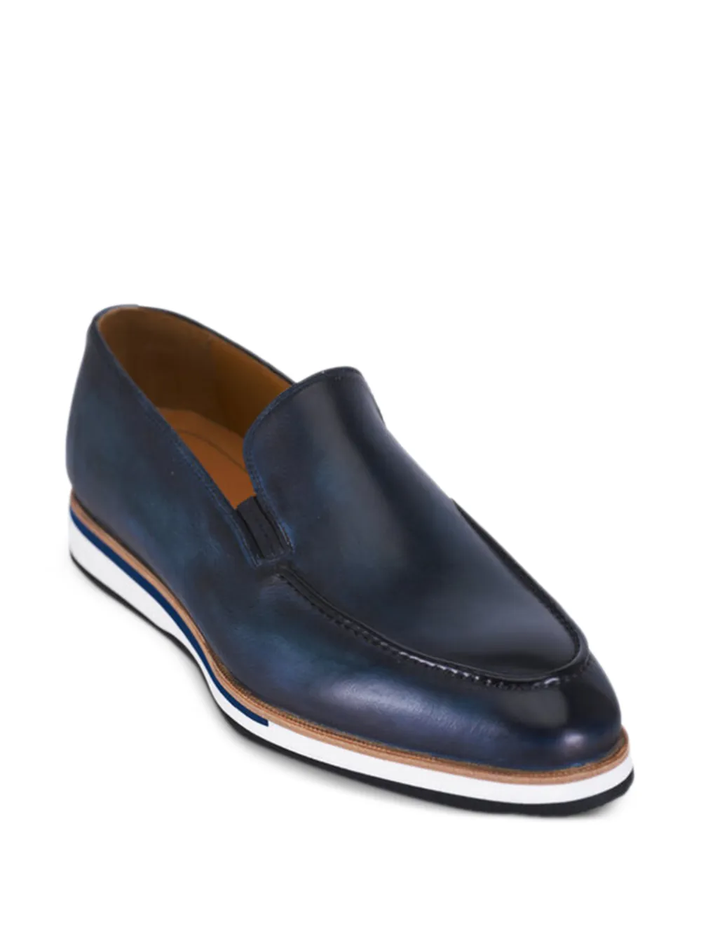 Bontoni calfskin casual loafers Blauw