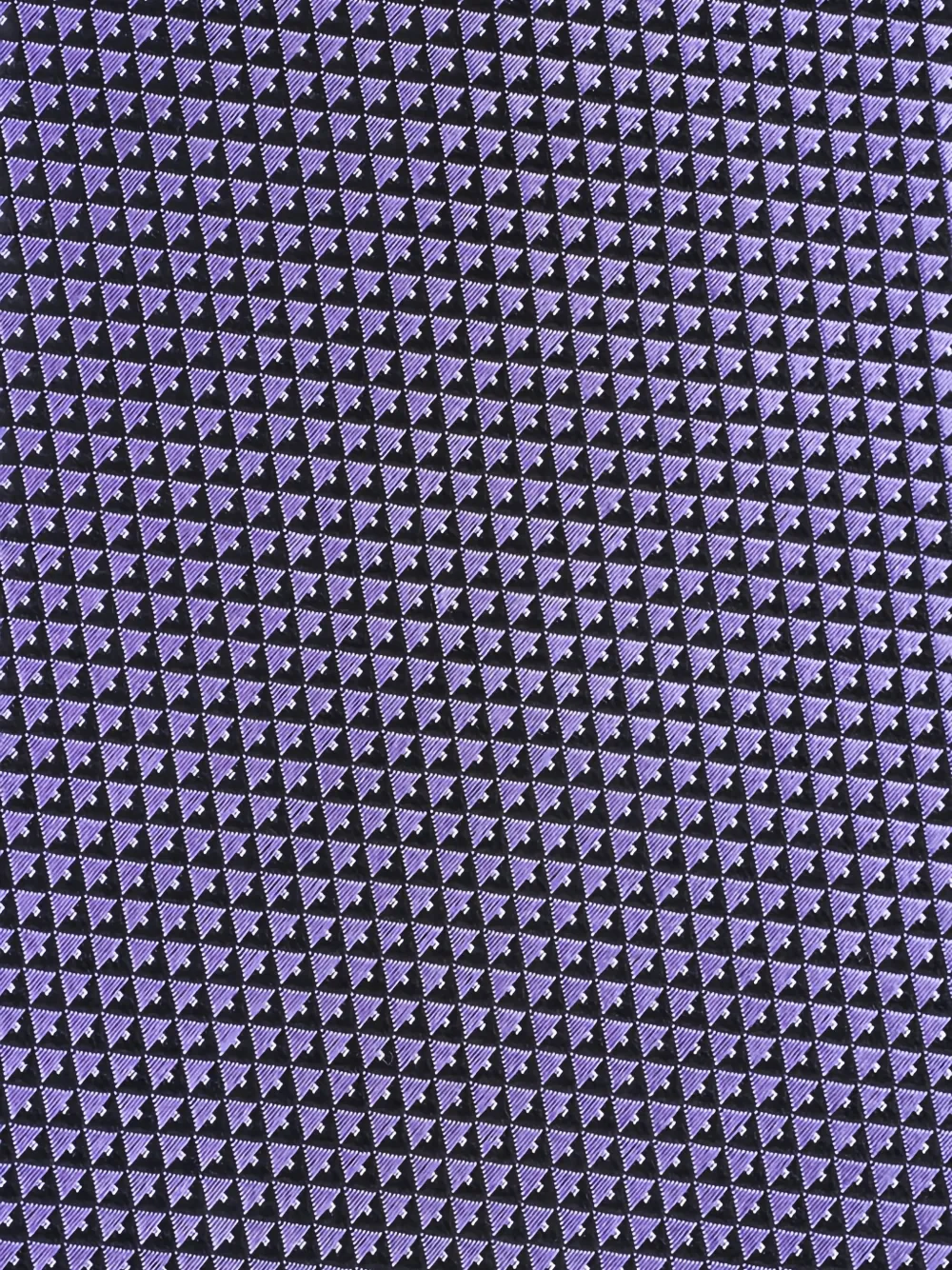  Zegna Patterned Silk Tie - Purple 