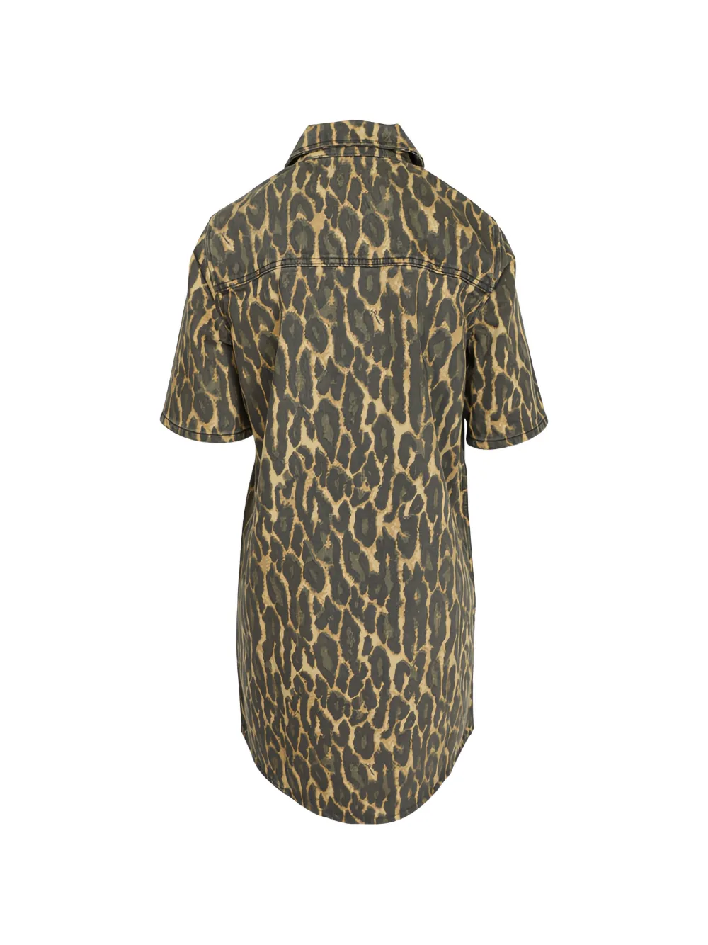 GANNI Mini-jurk met dierenprint Bruin