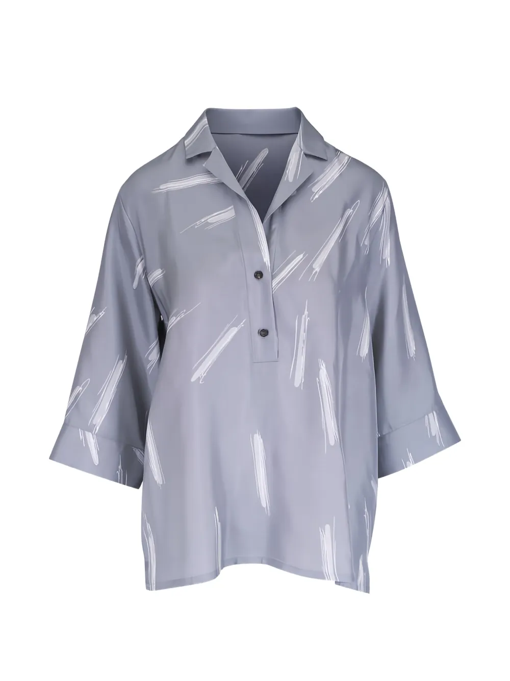 Kiton polo-collar blouse - Grigio