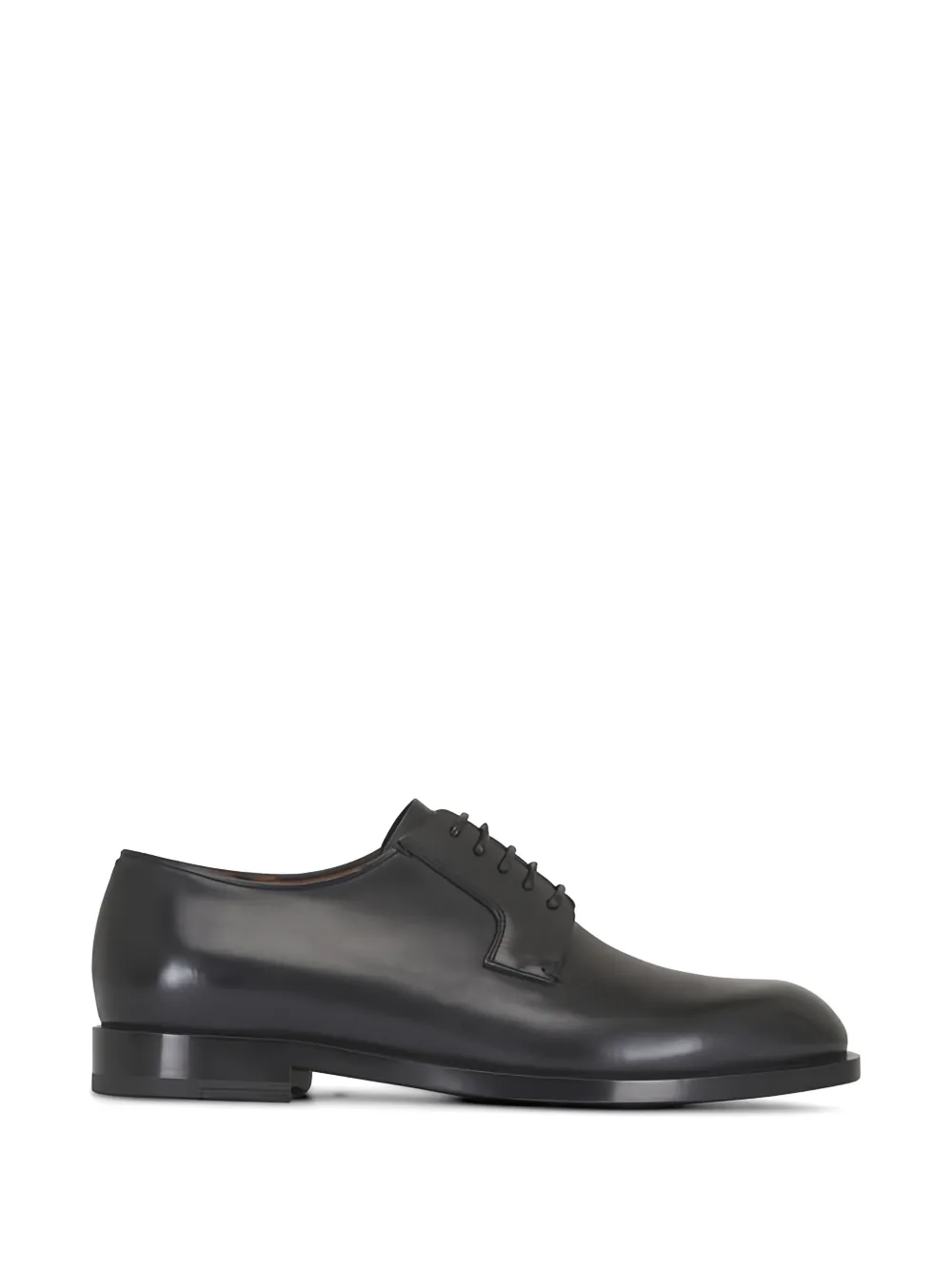 Zegna leather derby shoes - Schwarz