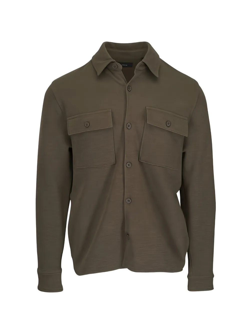 Vince buttoned flap-pocket overshirt - Verde