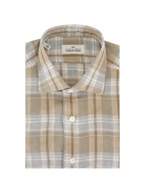 Alessandro Gherardi plaid linen shirt