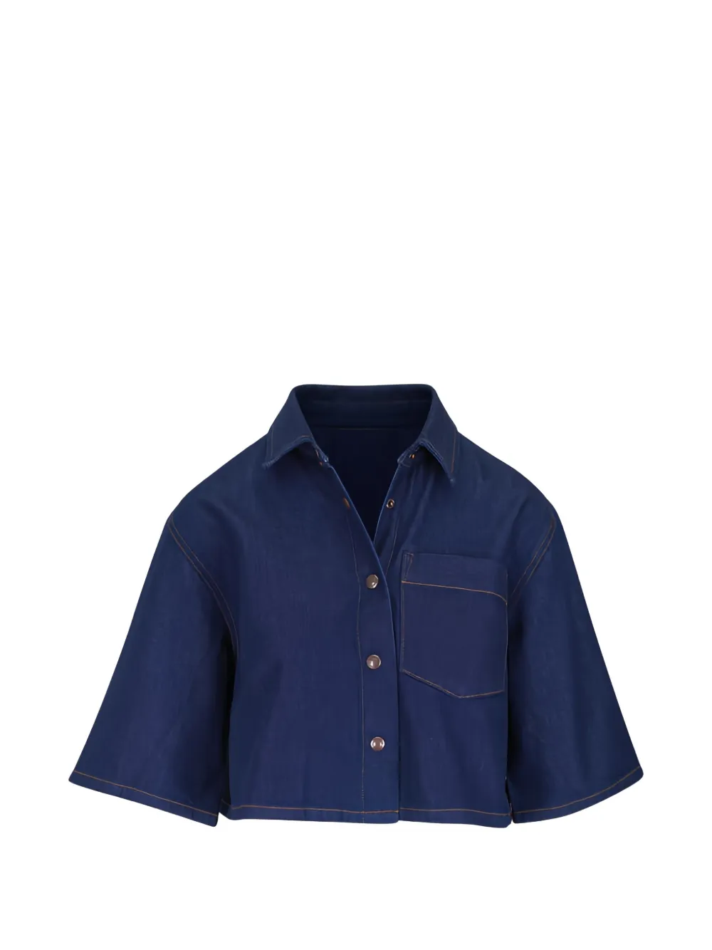 AGOLDE Tomine cropped shirt - Blu