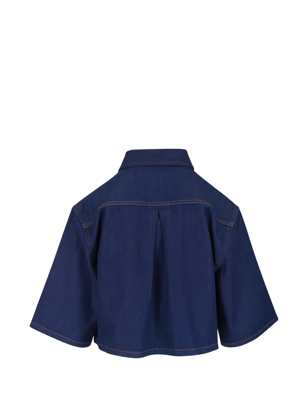 AGOLDE Tomine cropped blouse Blauw