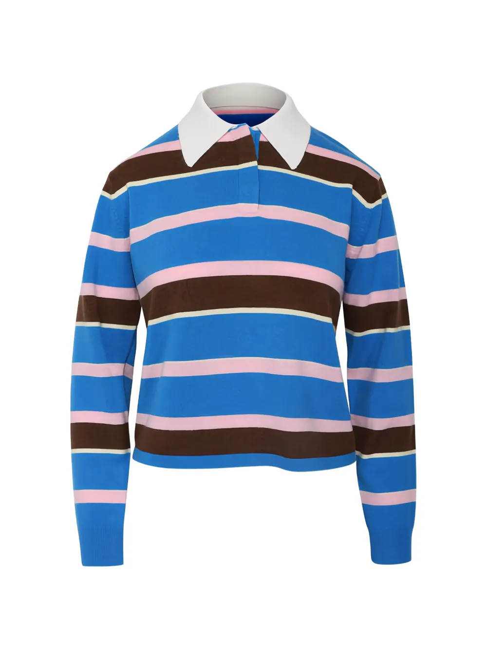 Guest In Residence striped-pattern polo top - Blau