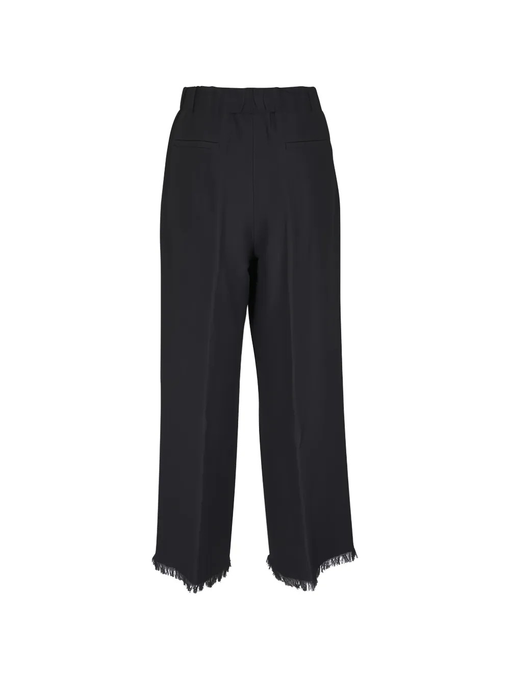  Antonelli Fringed Hem Trousers - Black 