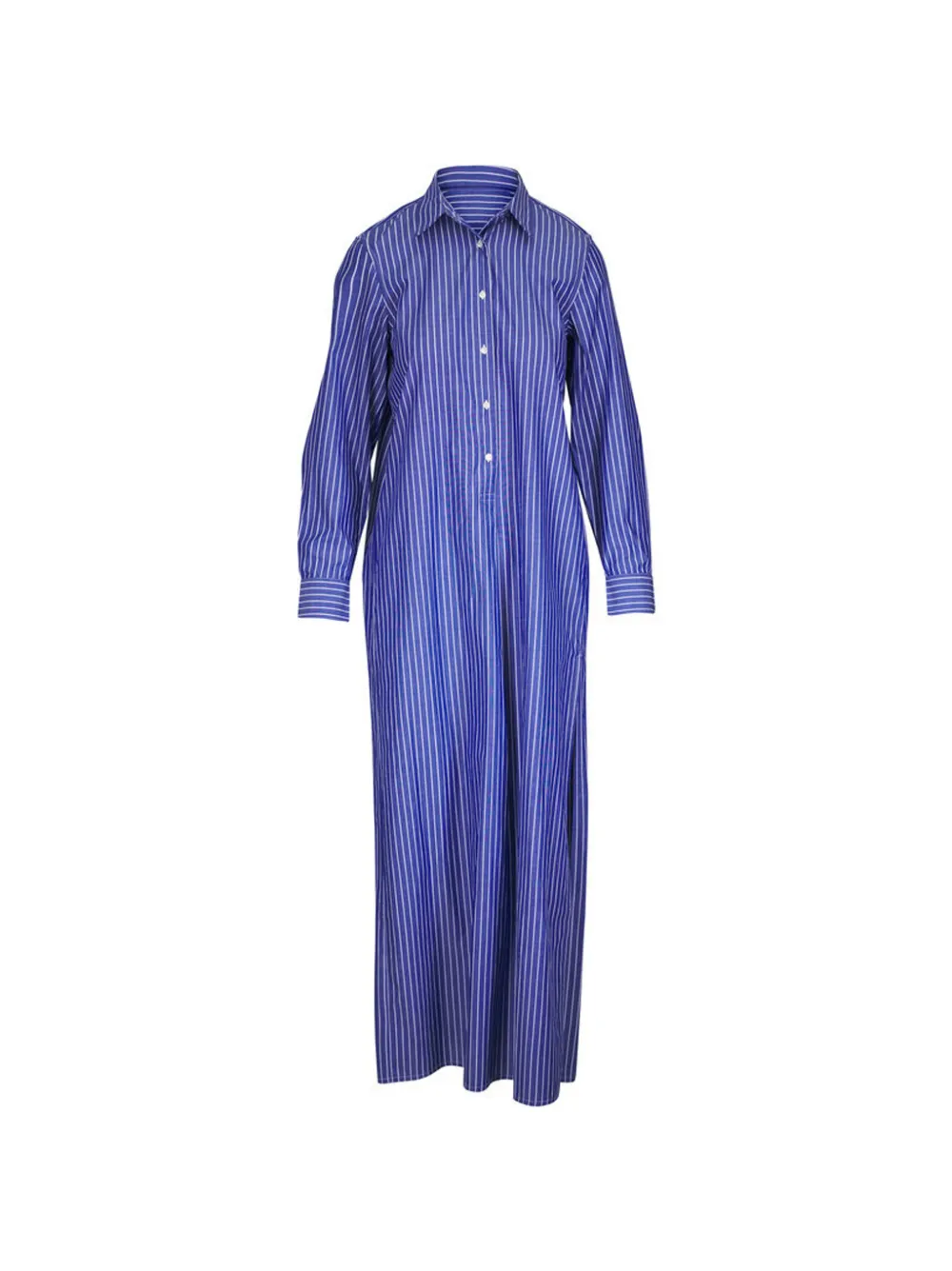 Nili Lotan striped shirt maxi dress - Blu