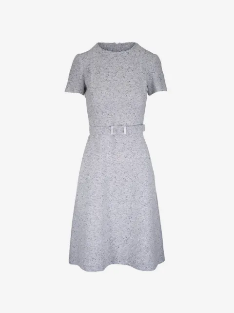 Kiton belted tweed midi dress
