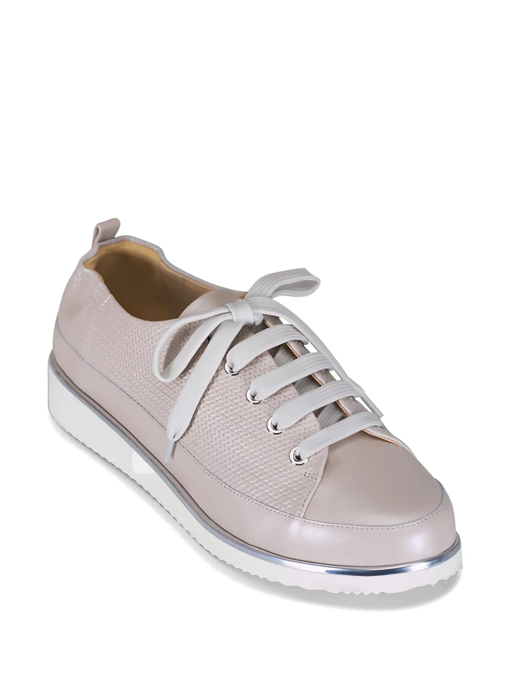  Ron White Leather Sneakers - Neutrals 