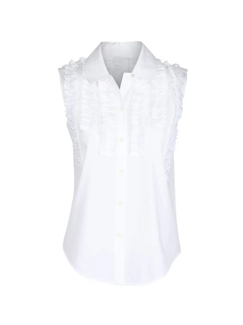 Lee Mathews ruffled shirt - Bianco