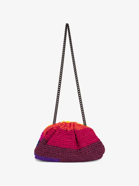 Maria La Rosa Layers Game Crochet chain clutch bag
