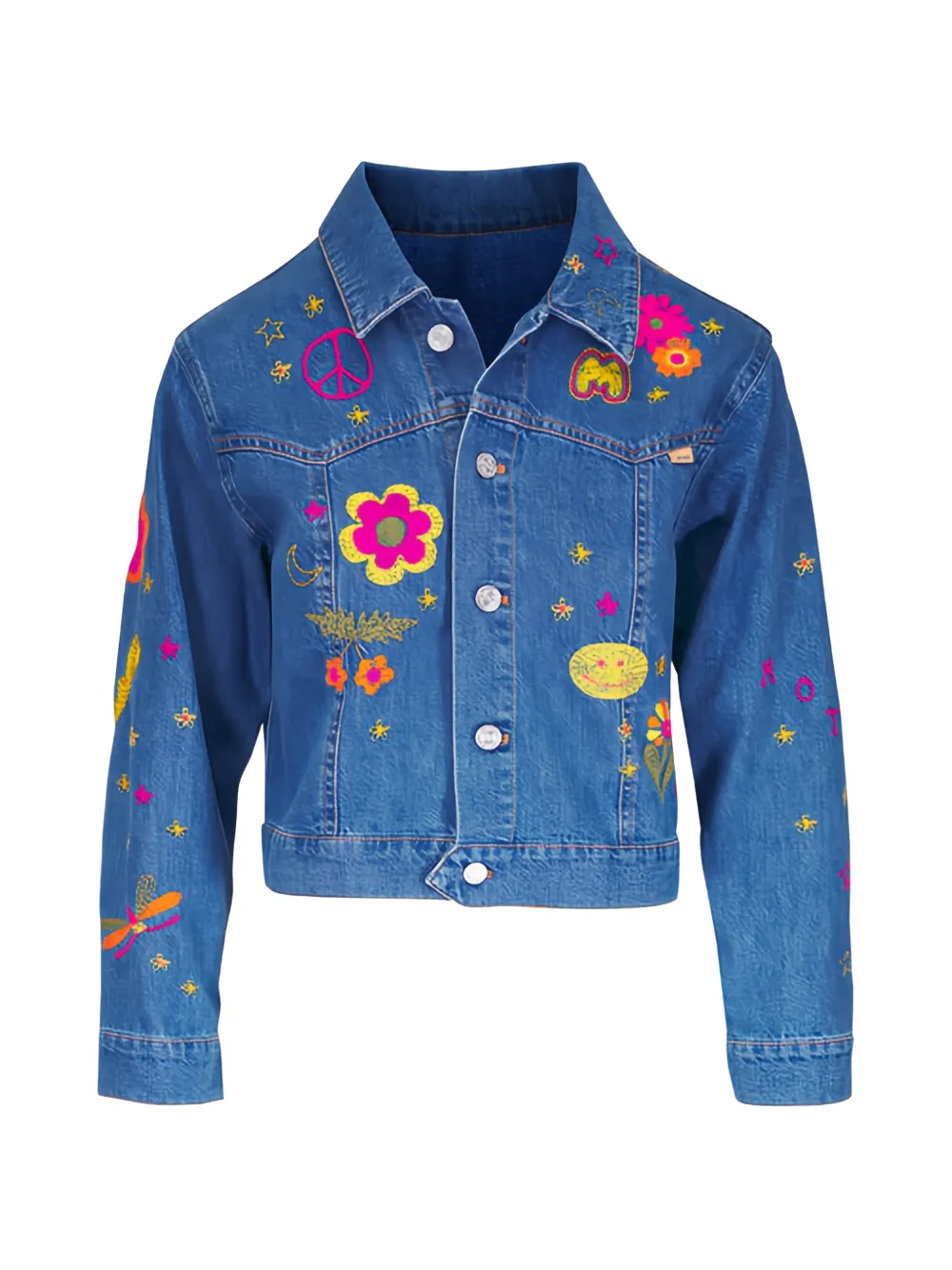 MOTHER The Heyday embroidered denim jacket - Blu