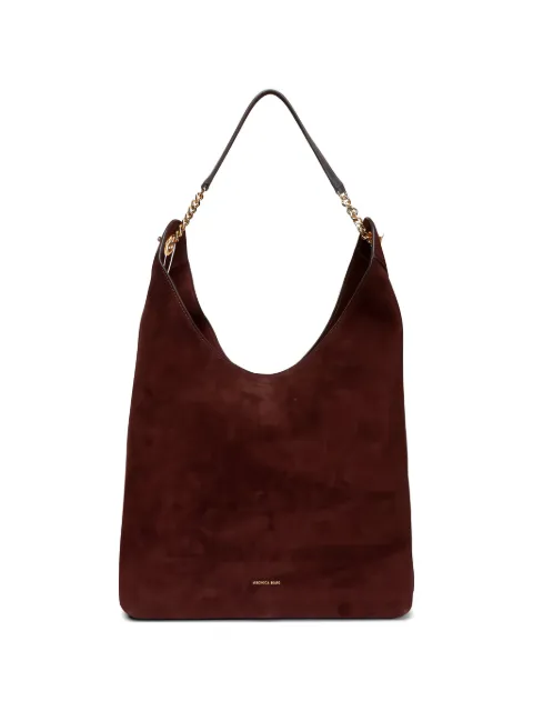 Veronica Beard Jour Espresso suede shoulder bag