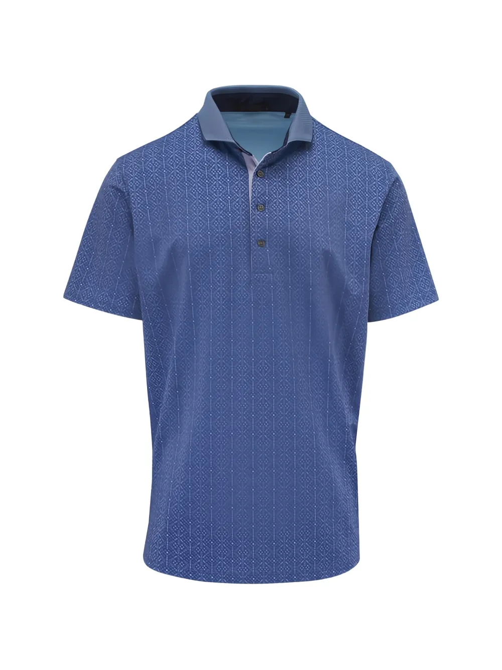 GREYSON patterned polo shirt - Blau