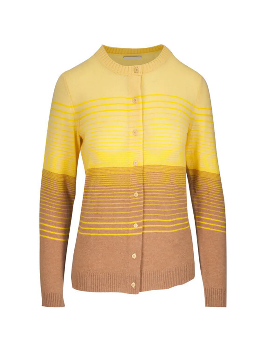 The Elder Statesman striped button cardigan - Giallo