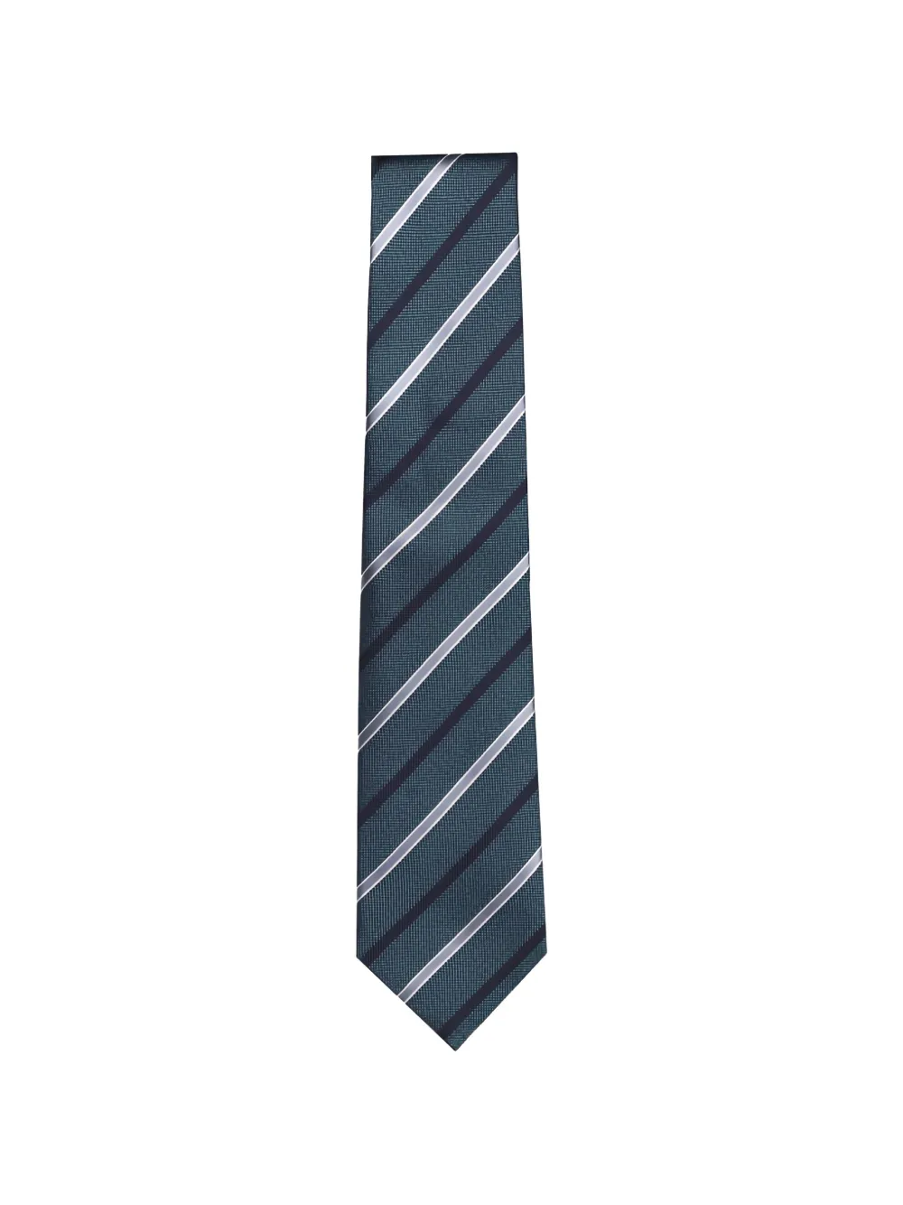 Isaia pointed striped tie - Verde