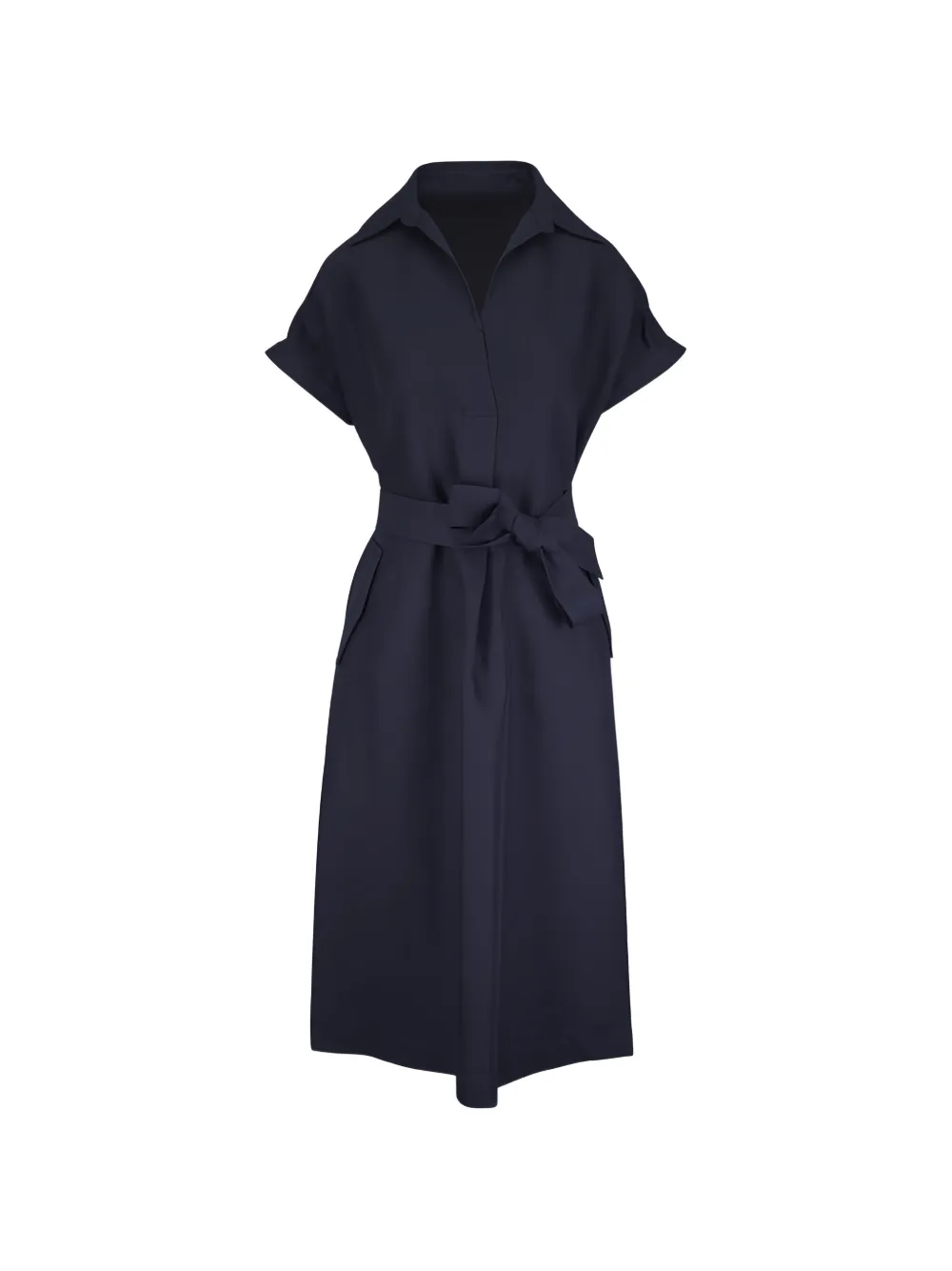 Agnona belted midi dress - Blu