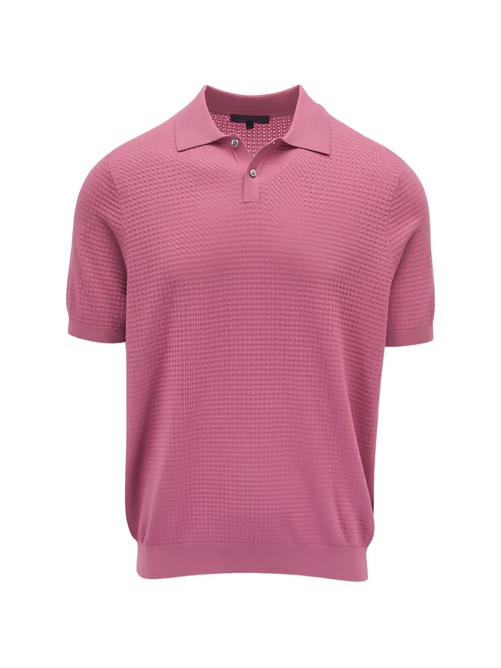 PATRICK ASSARAF waffle-knit polo shirt - Rosa